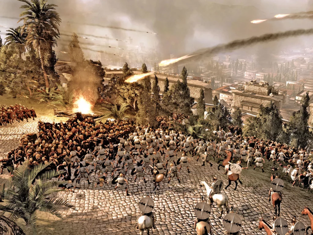 Rome II Total War, армия, бой, пейзаж