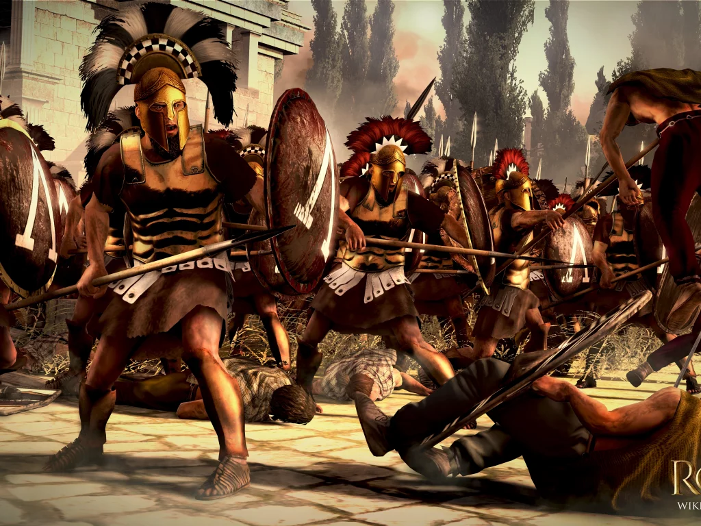 Rome II Total War, спартанцы, бой, доспехи