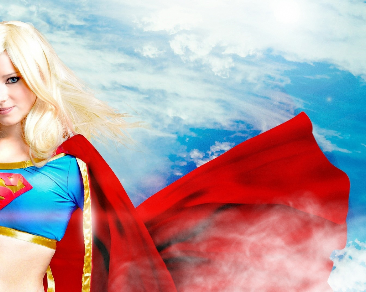 блондинка, superwoman, девушка, супервуман