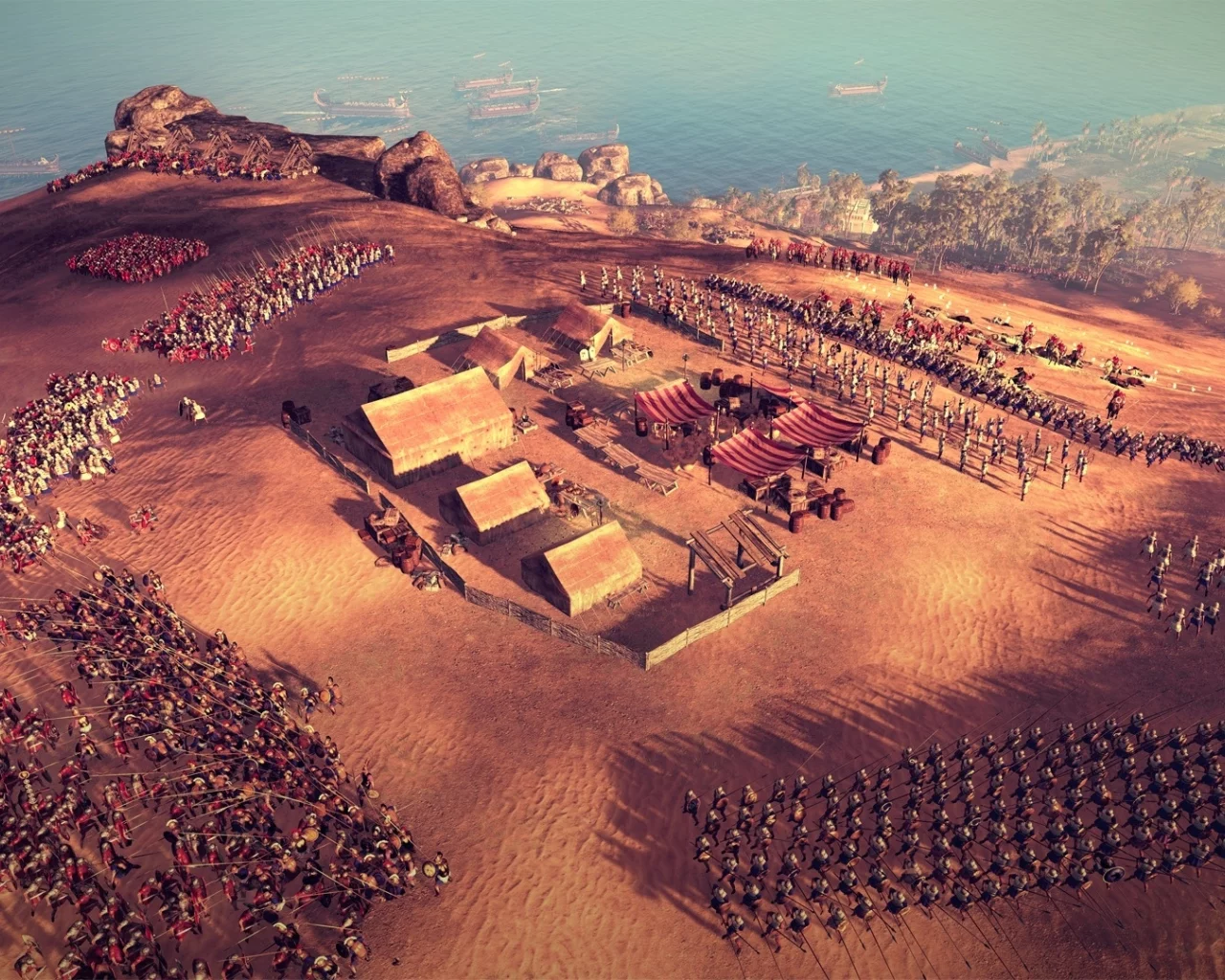 Rome II Total War, римляне, египтяне, армия, бой, пейзаж