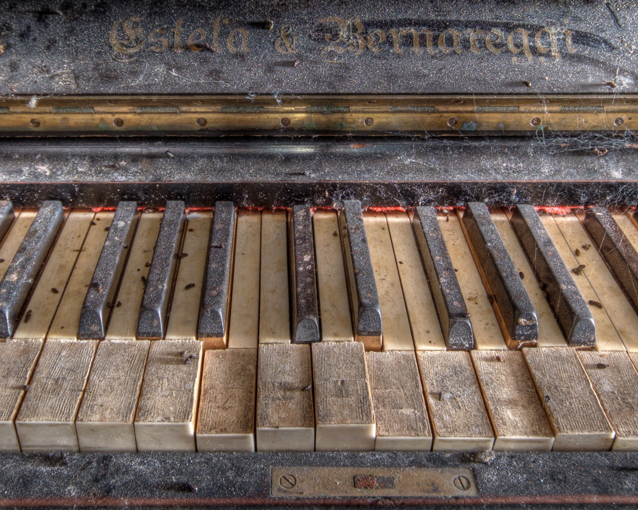piano, antiguo, melodies