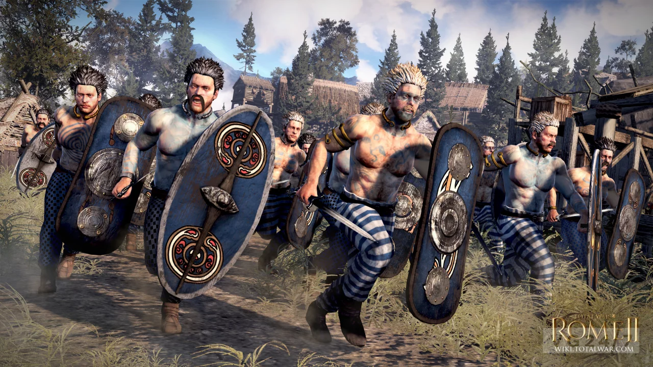 Rome II Total War, британцы, бой