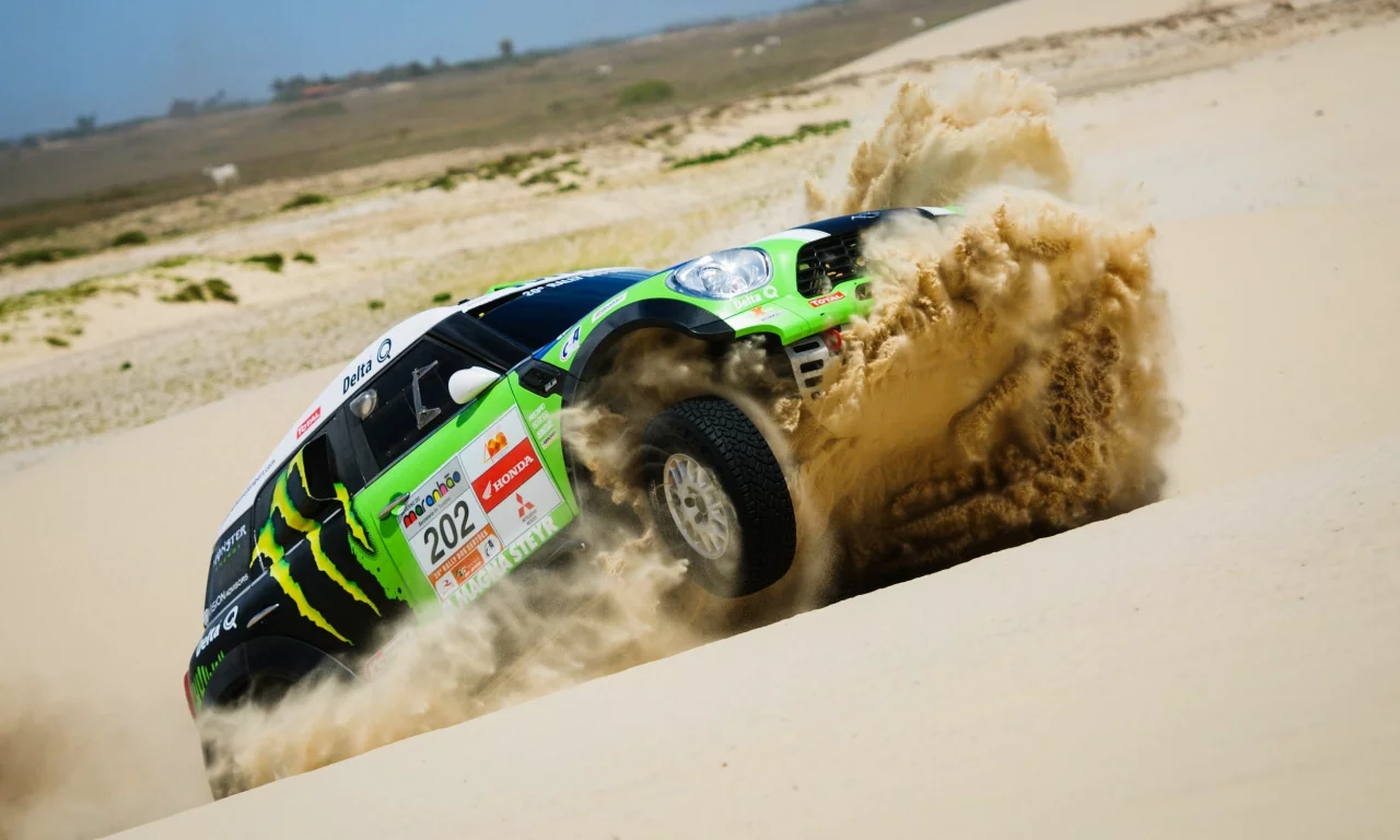 mini cooper, dakar, rally, мини купер, x-raid, песок, зеленый, mini