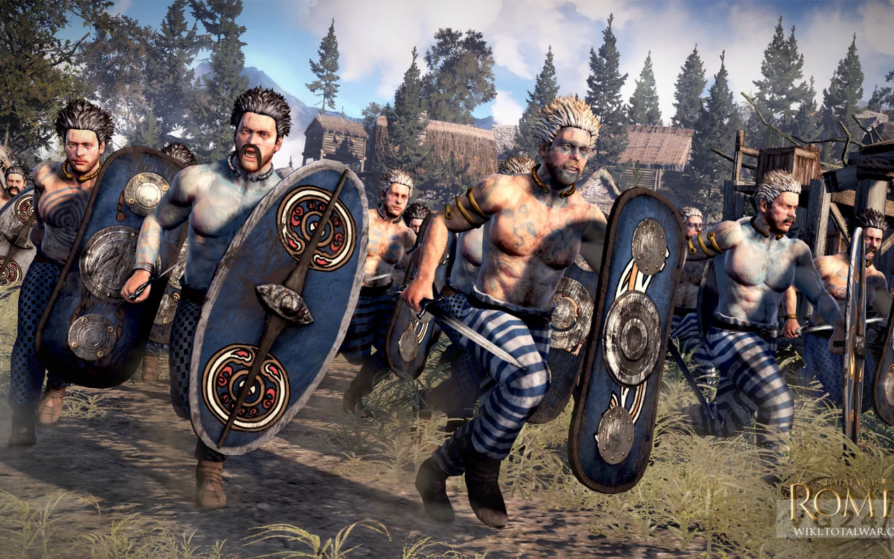 Rome II Total War, британцы, бой