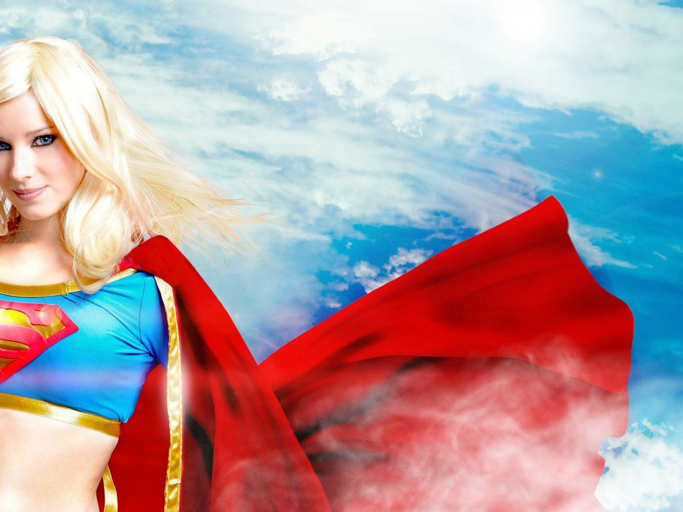 блондинка, superwoman, девушка, супервуман