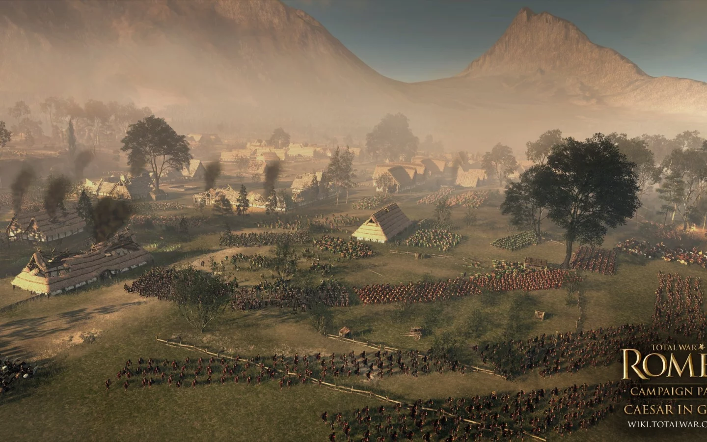 Rome II Total War, галлы, римляне, армии, бой, пейзаж