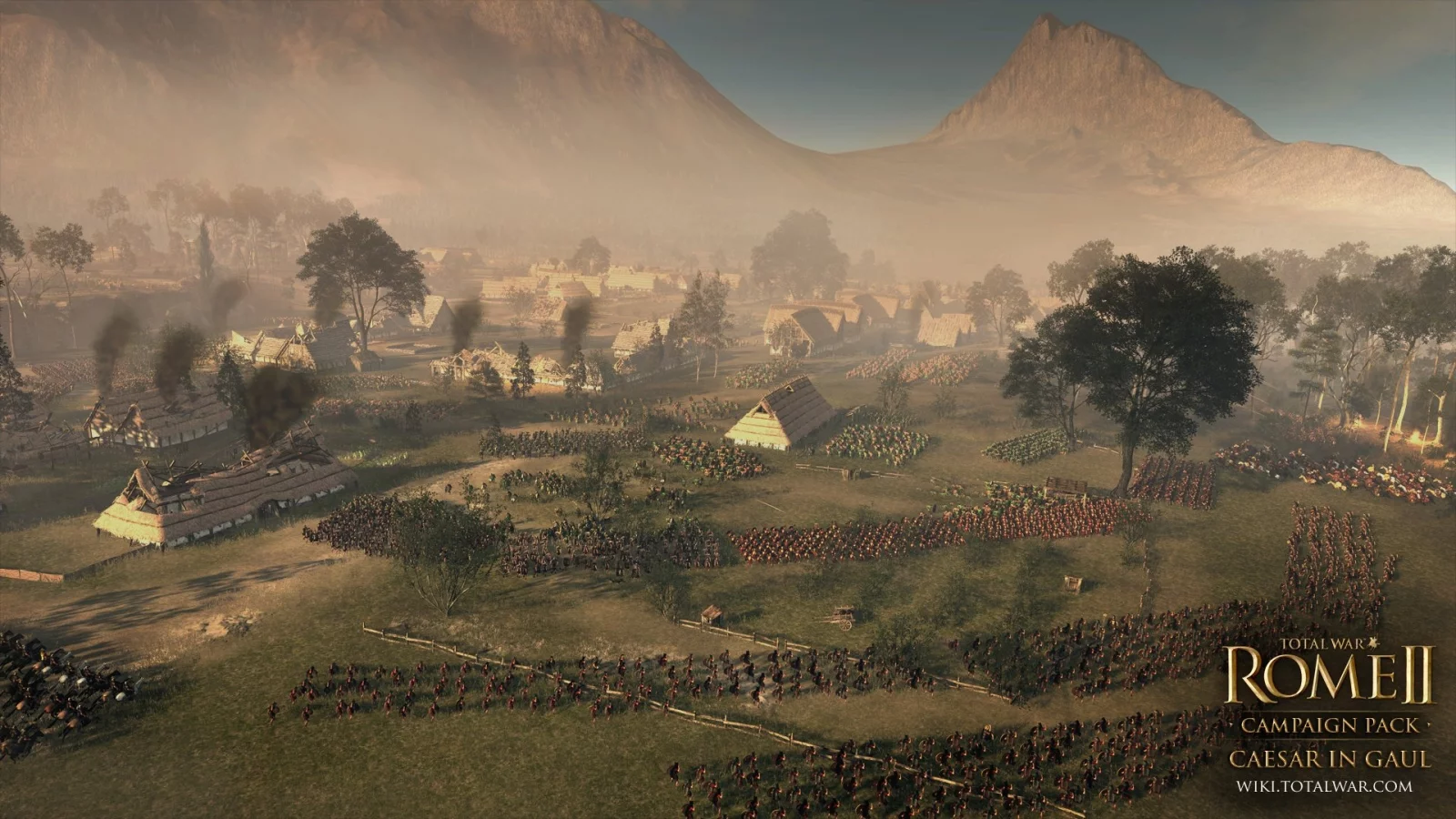 Rome II Total War, галлы, римляне, армии, бой, пейзаж