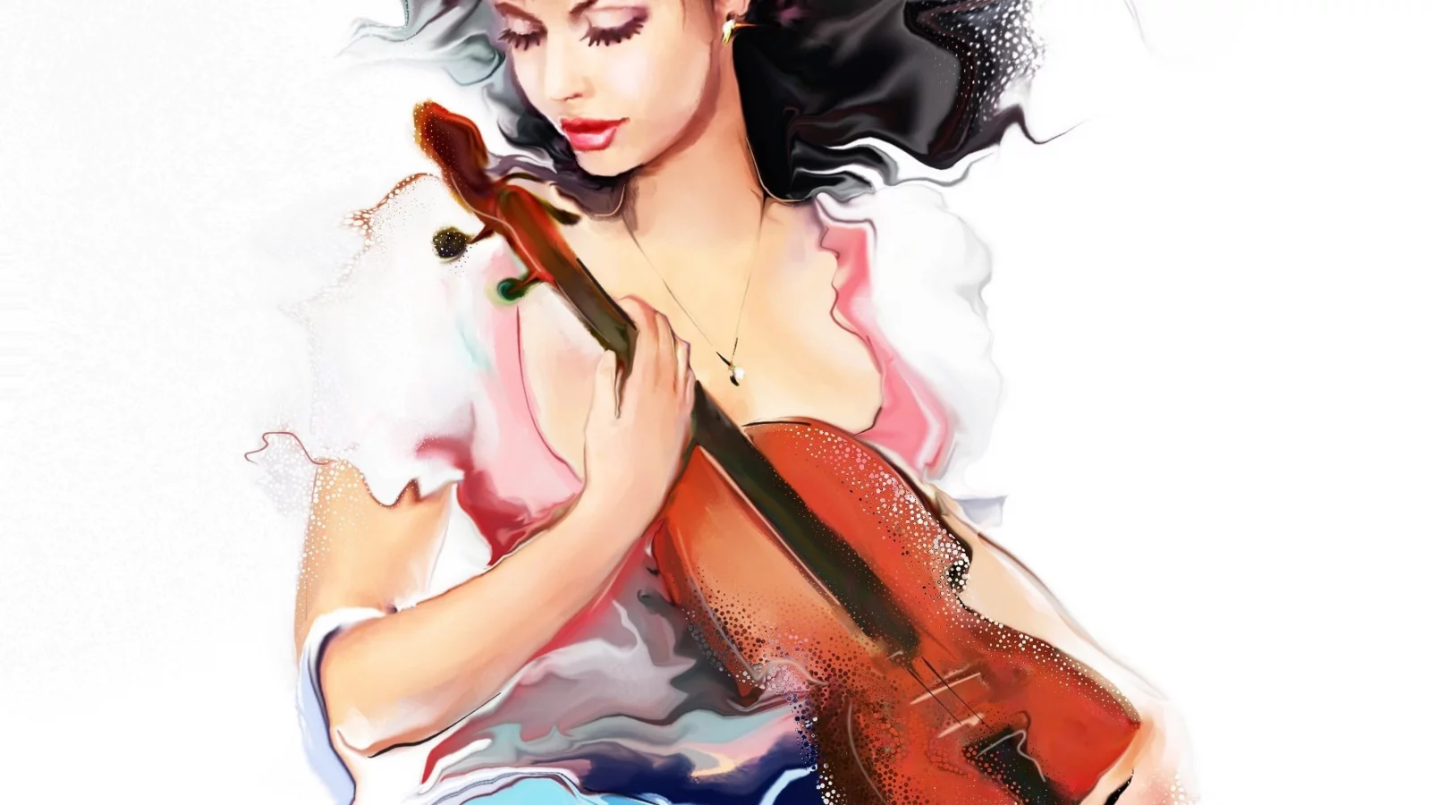 взгляд, девушка, tatiana nikitina, кудри, волосы, художник