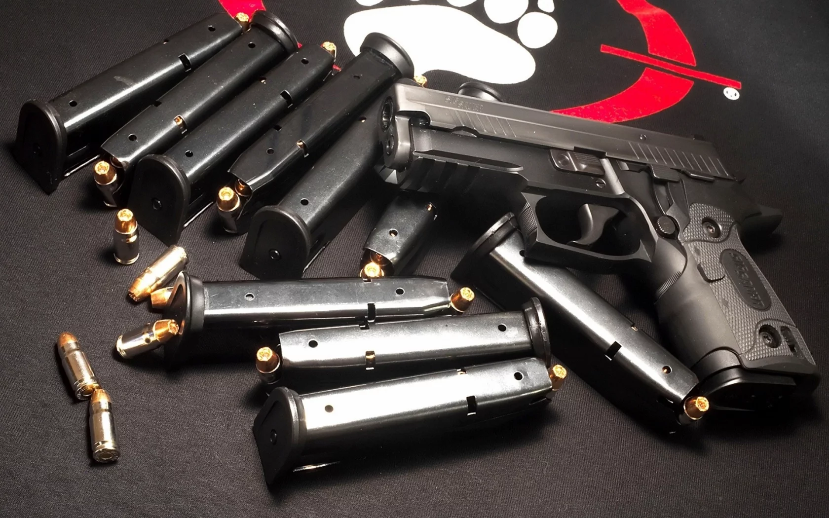 обоймы, sig sauer, патроны, пистолет