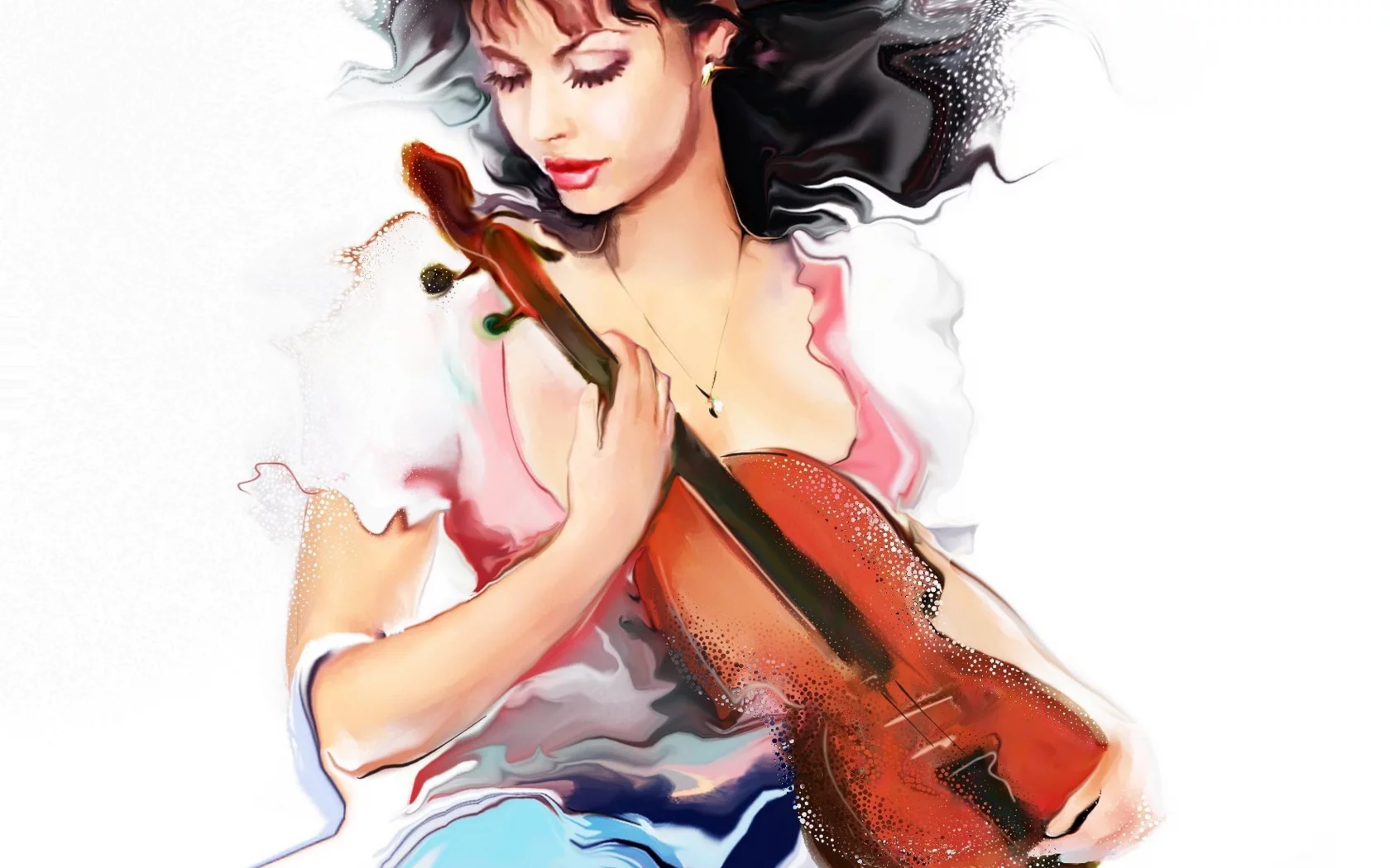 взгляд, девушка, tatiana nikitina, кудри, волосы, художник