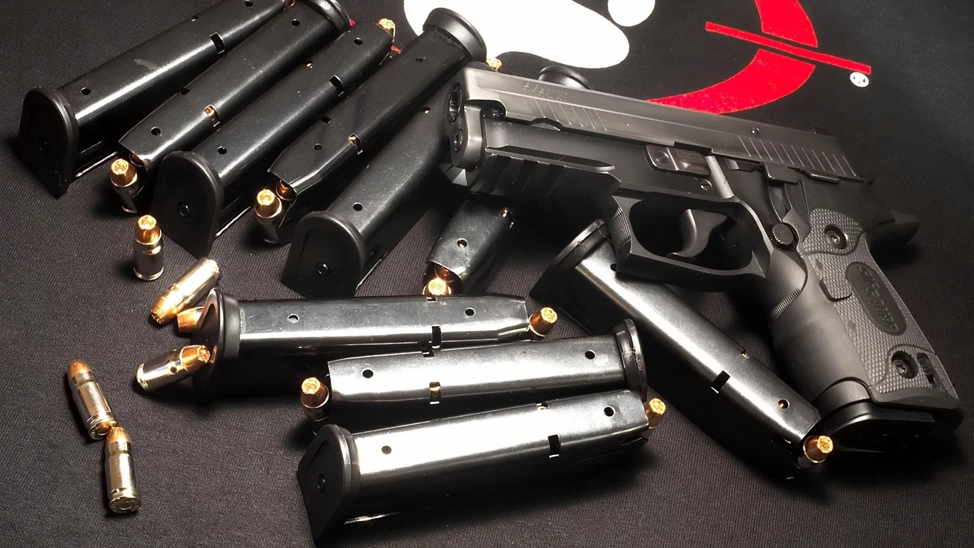 обоймы, sig sauer, патроны, пистолет