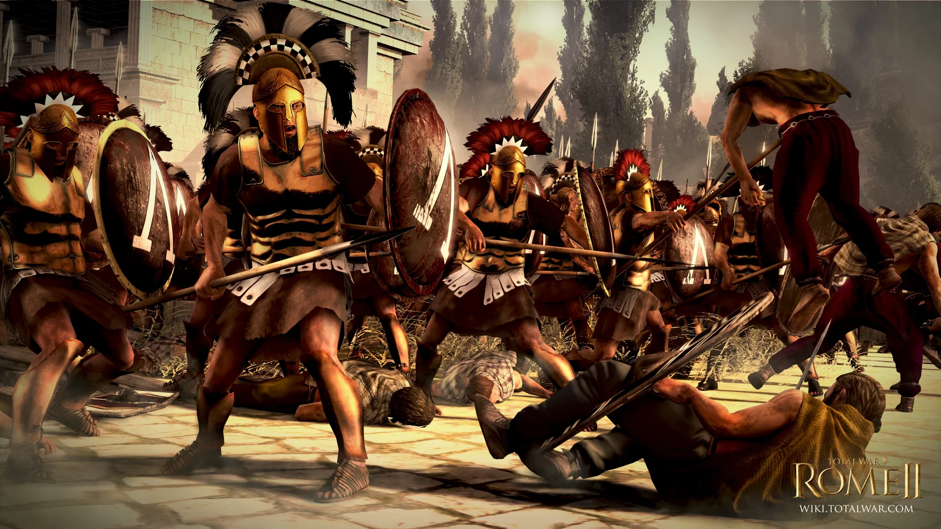 Rome II Total War, спартанцы, бой, доспехи