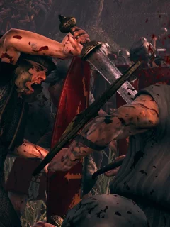 Rome II Total War, римляне, греки, бой, доспехи, кровь