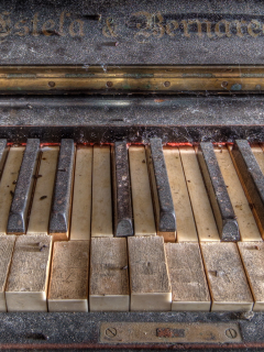 piano, antiguo, melodies