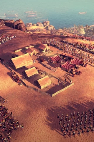 Rome II Total War, римляне, египтяне, армия, бой, пейзаж