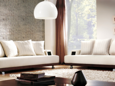 белые, интерьер, подушки, дизайн, гостиная, диваны