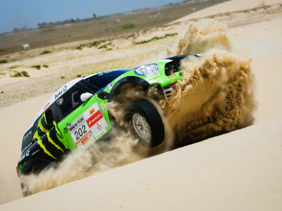 mini cooper, dakar, rally, мини купер, x-raid, песок, зеленый, mini