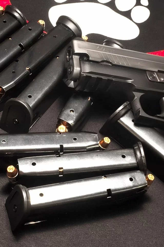 обоймы, sig sauer, патроны, пистолет
