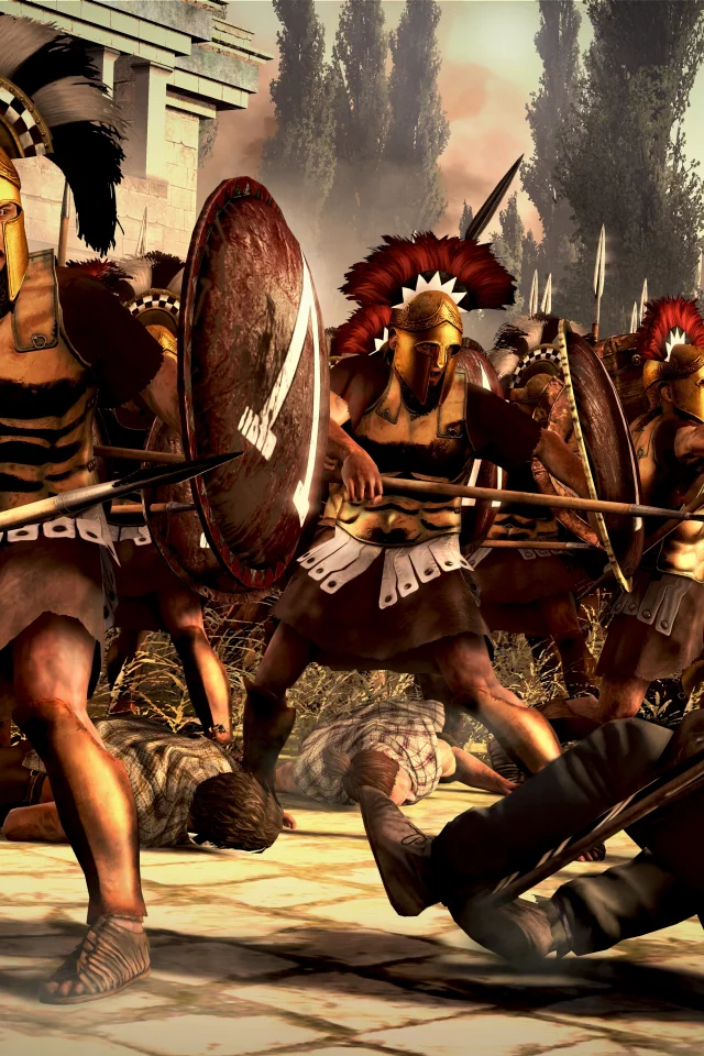 Rome II Total War, спартанцы, бой, доспехи