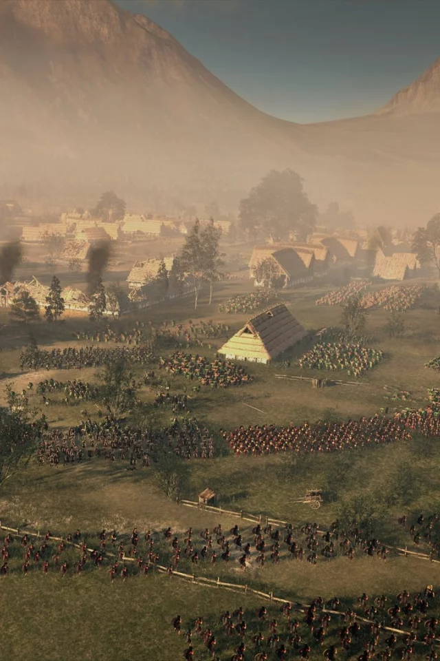 Rome II Total War, галлы, римляне, армии, бой, пейзаж