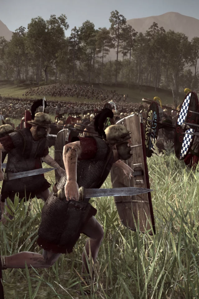Rome II Total War, римляне, галлы, армия, доспехи, бой, пейзаж