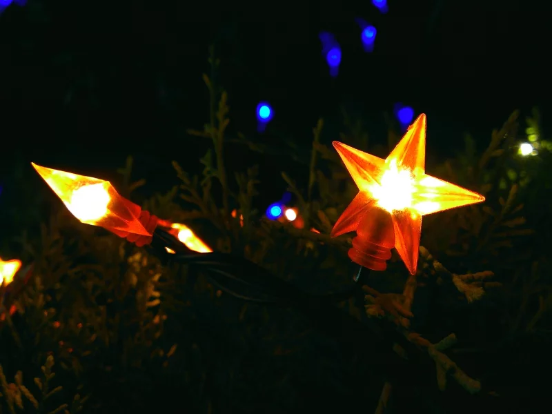 star, night, green, new year
