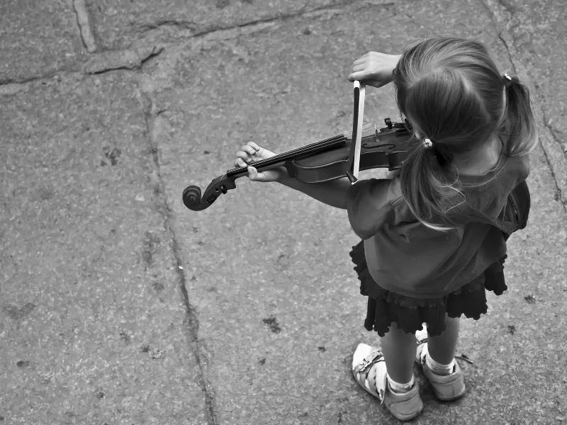 violin, girl, music