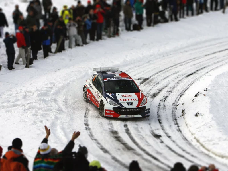 wrc, ралли, peugeot, машина, 207, зима, rally, авто, спорт, занос