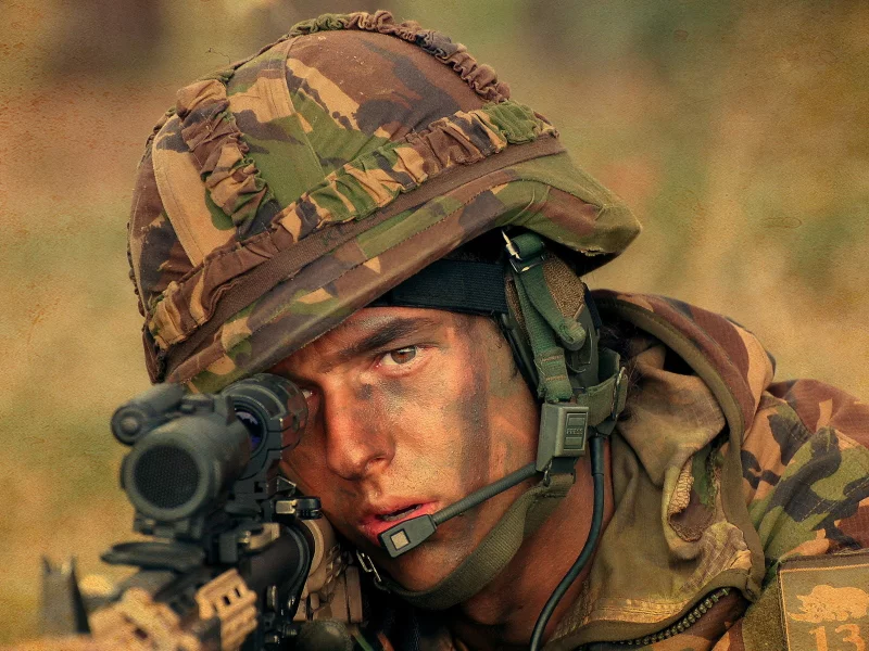 royal netherlands army, military, fuselier aiming