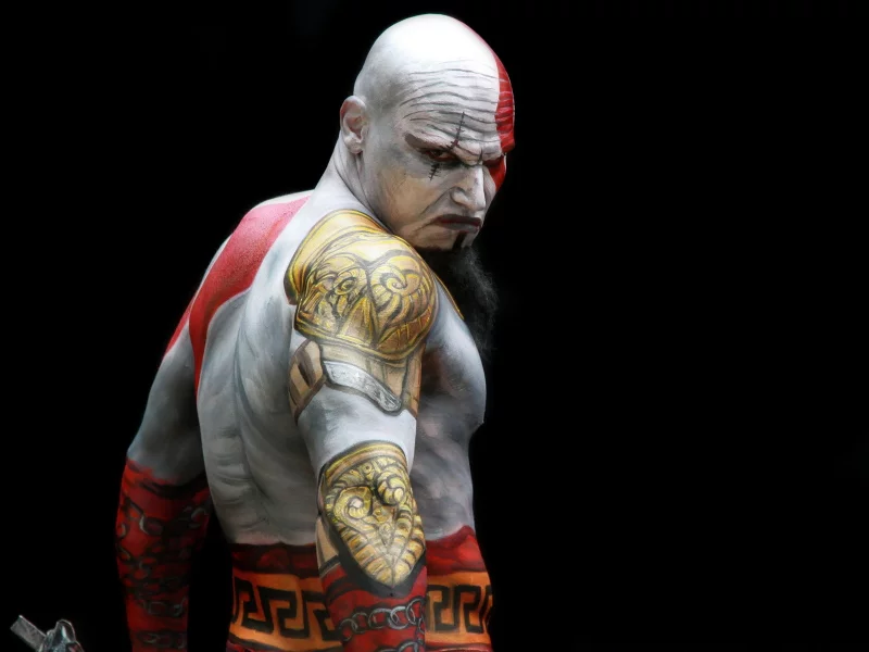 costume play, model, god of war, men