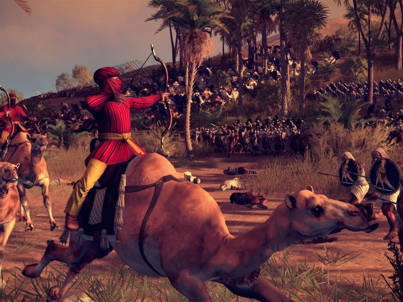 Rome II Total War, парфяне, египтяне, армия, доспехи, бой, пейзаж