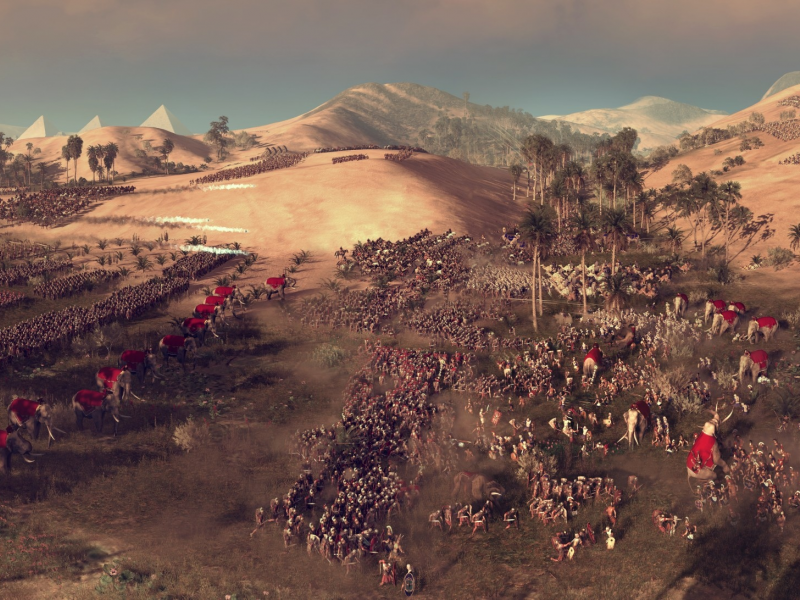 Rome II Total War, римляне, египтяне, армия, бой, пейзаж