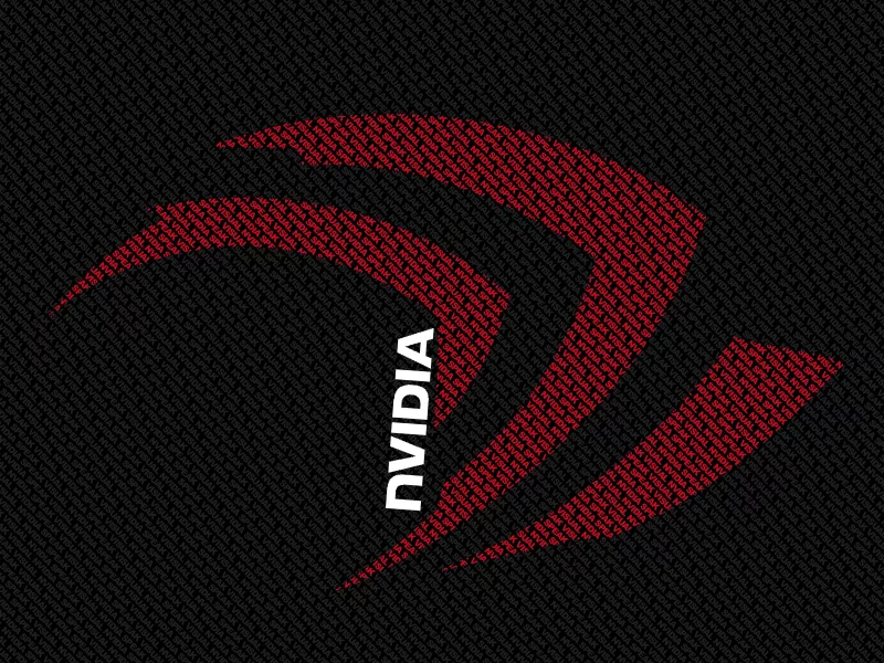 black, nvidia, letters, red, white