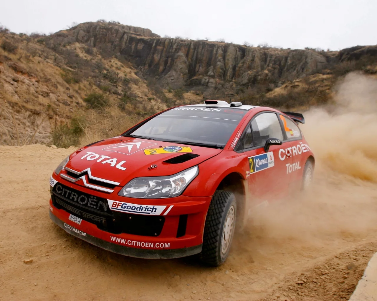тотал, фары, citroen, rally, передок, c4, dani sordo, поворот , 2, пыль