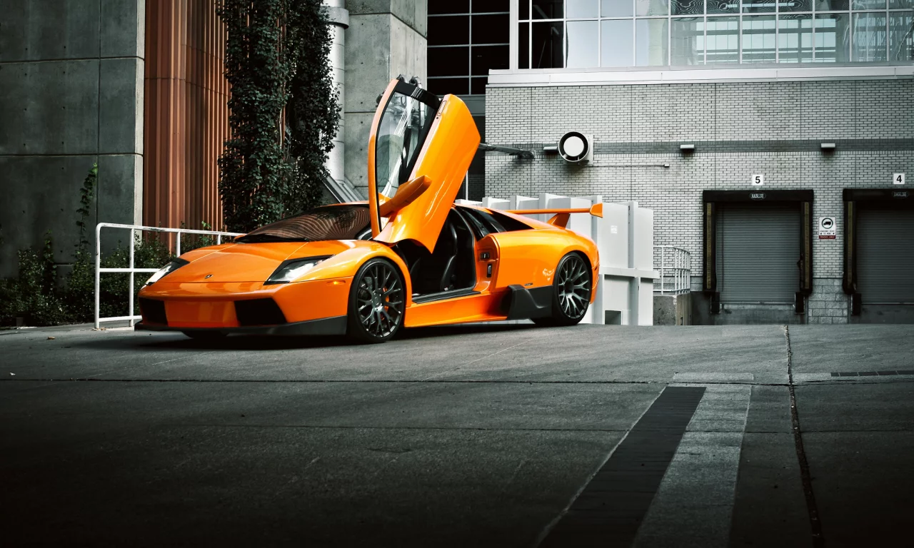 ламборгини, front, ламборджини, orange, lamborghini, murcielago
