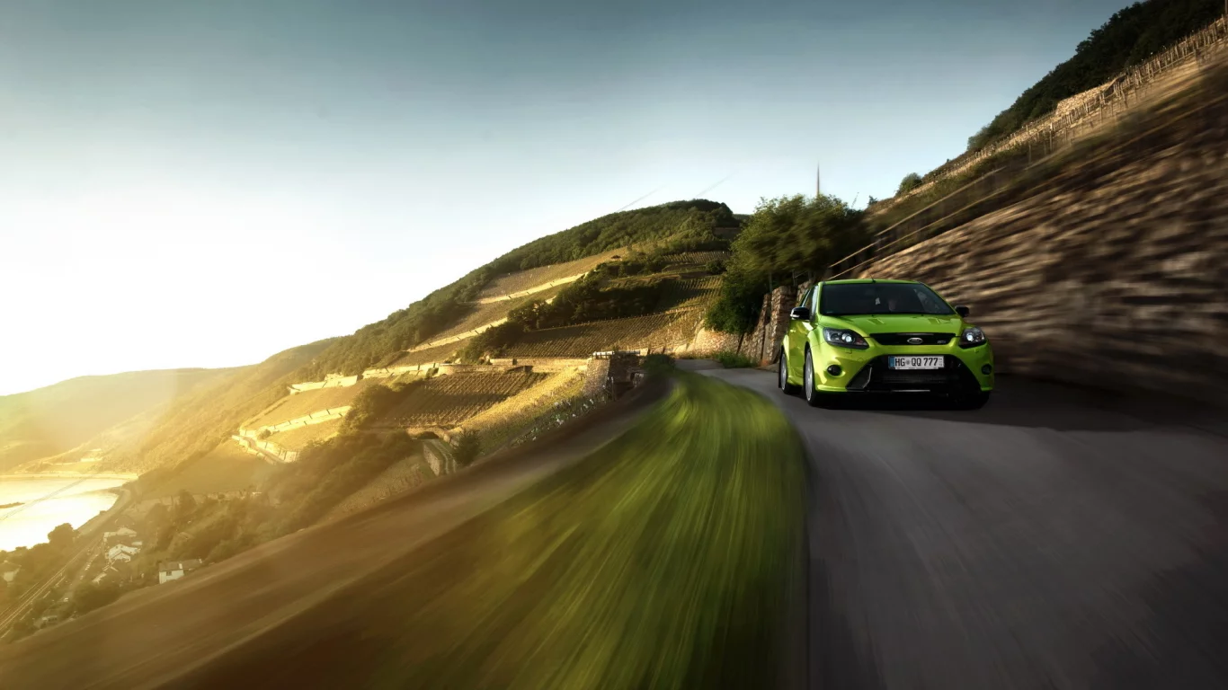 форд, в движении, ford focus rs, дорога