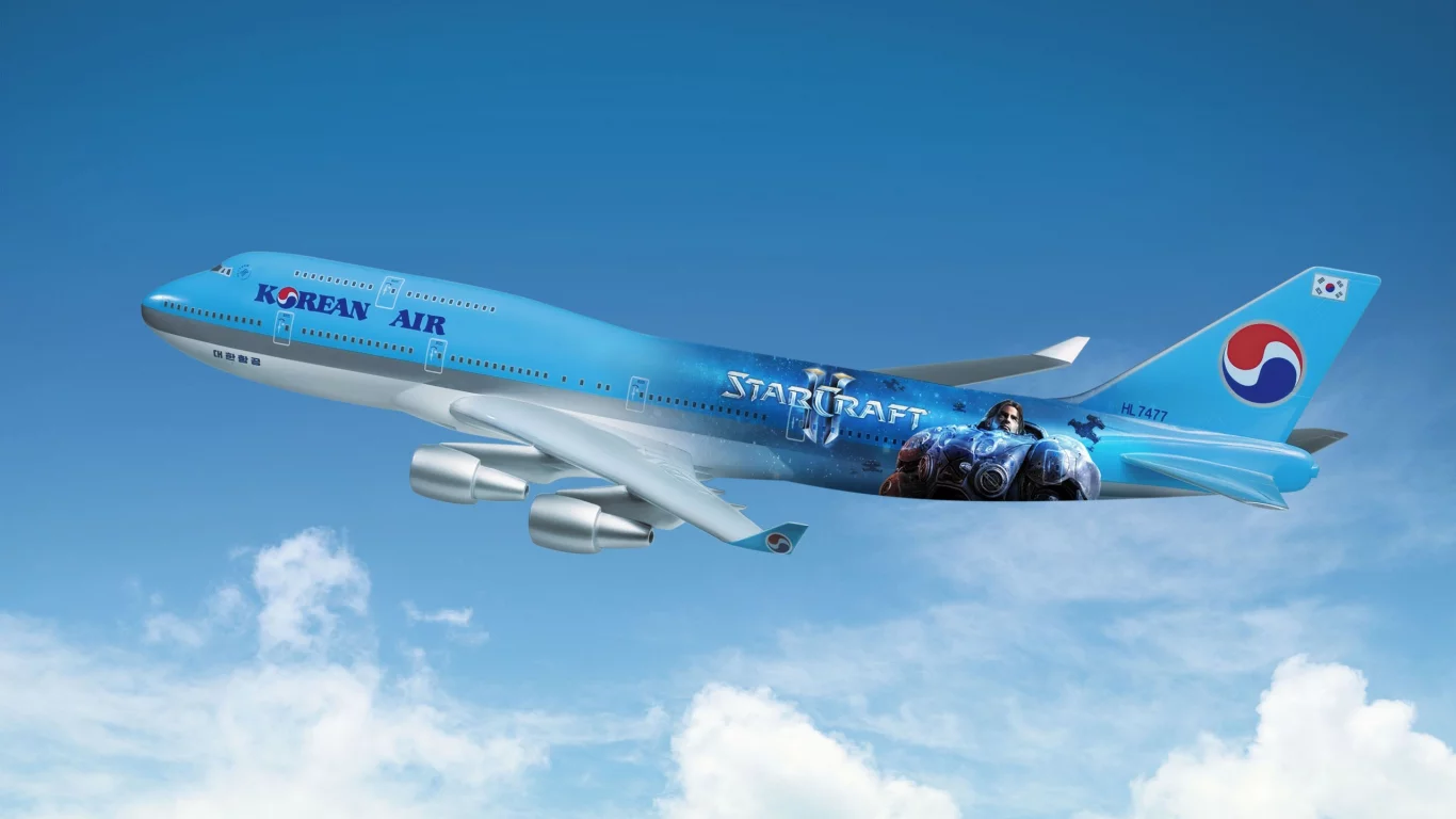 корейских, самолет, пассажирский, авиалиний, boeing