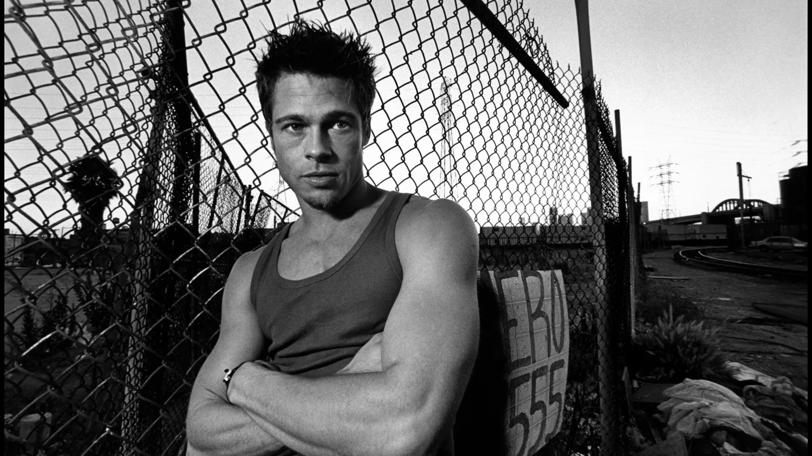 brad pitt, ограждение, решетка, мужчина, актер