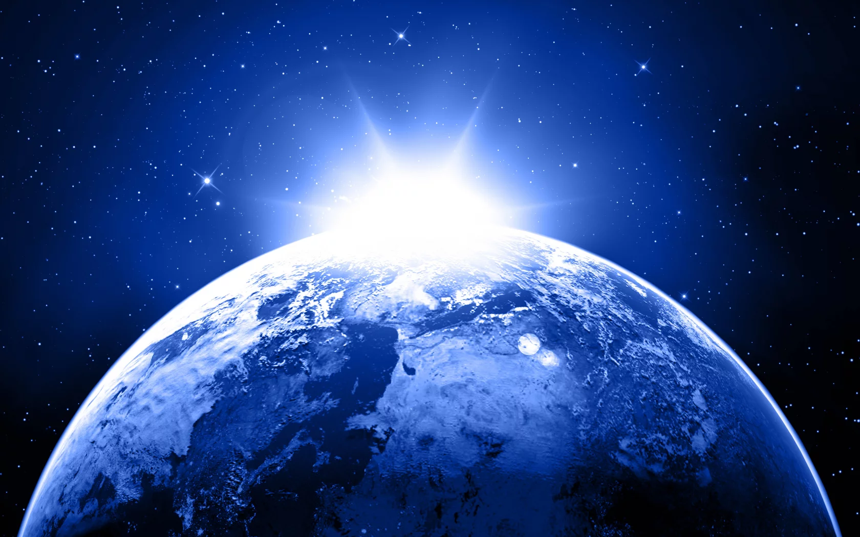 sunrise, light, star, planet, sci fi, blue