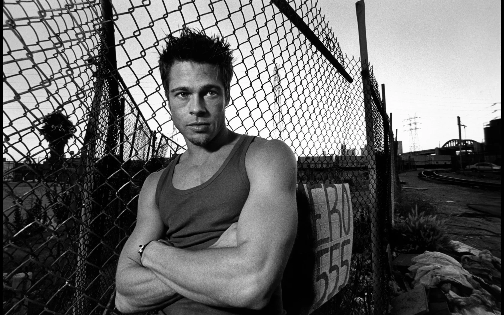 brad pitt, ограждение, решетка, мужчина, актер