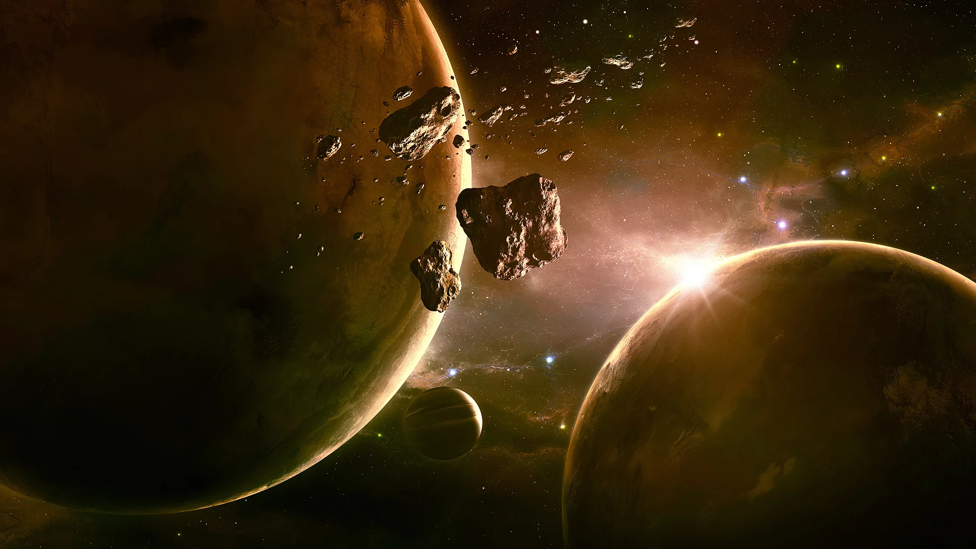 арт, астероиды, space, космос, планеты, qauz