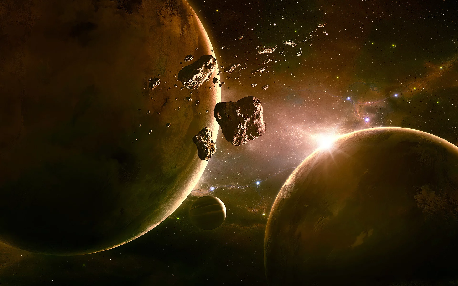 арт, астероиды, space, космос, планеты, qauz