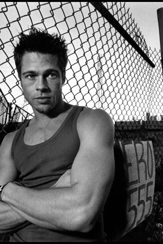 brad pitt, ограждение, решетка, мужчина, актер
