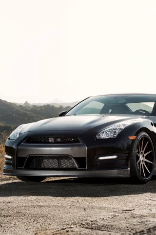 shadow, r35, black, горы, тень, ниссан, nissan, гтр, чёрный, mountains, gtr