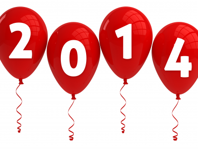 цифры, 2014, new year, фон, красные шарики