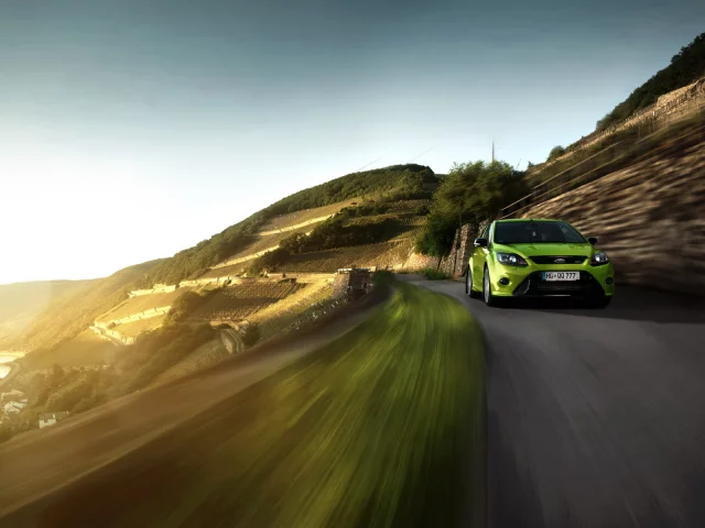 форд, в движении, ford focus rs, дорога