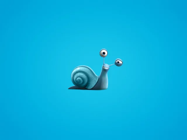 синий фон, turbo, улитка, турбо, snail, минимализм