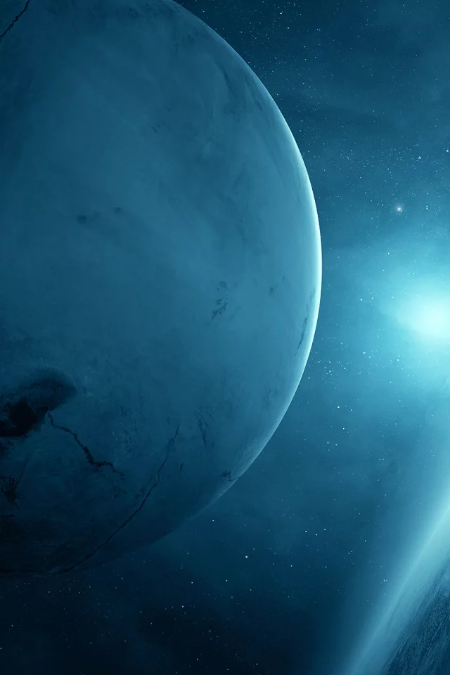 two, planet blue, light, sci fi, 2