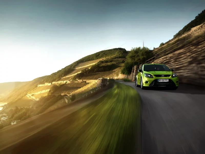 форд, в движении, ford focus rs, дорога