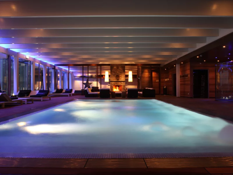 интерьер, сауна, pool, дизайн, interior, камин, бассейн